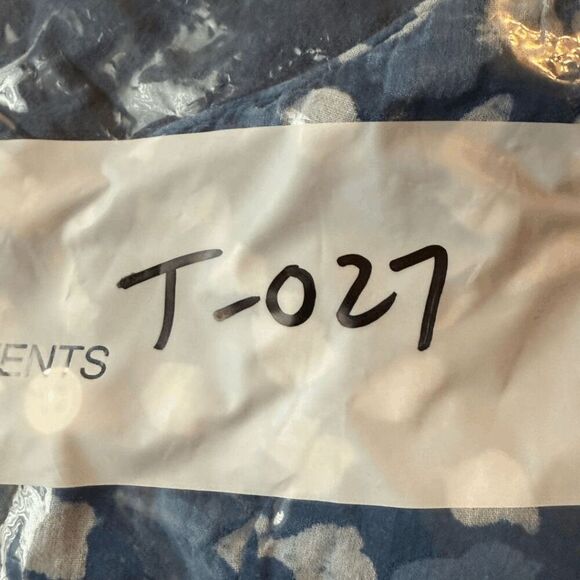 Mirth Women's Patterned Long Sleeves Button Front Tunic Top Blue Small‎ - Picture 5 of 5